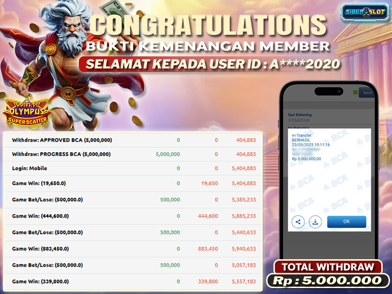 JACKPOT MAIN SLOT GATES OF OLYMPUS SUPER SCATTER 23 MEI 2025