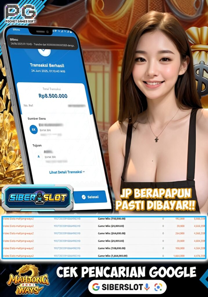 SIBERSLOT SLOT GACOR MAHJONG WAYS 2 24 JUNI 2025